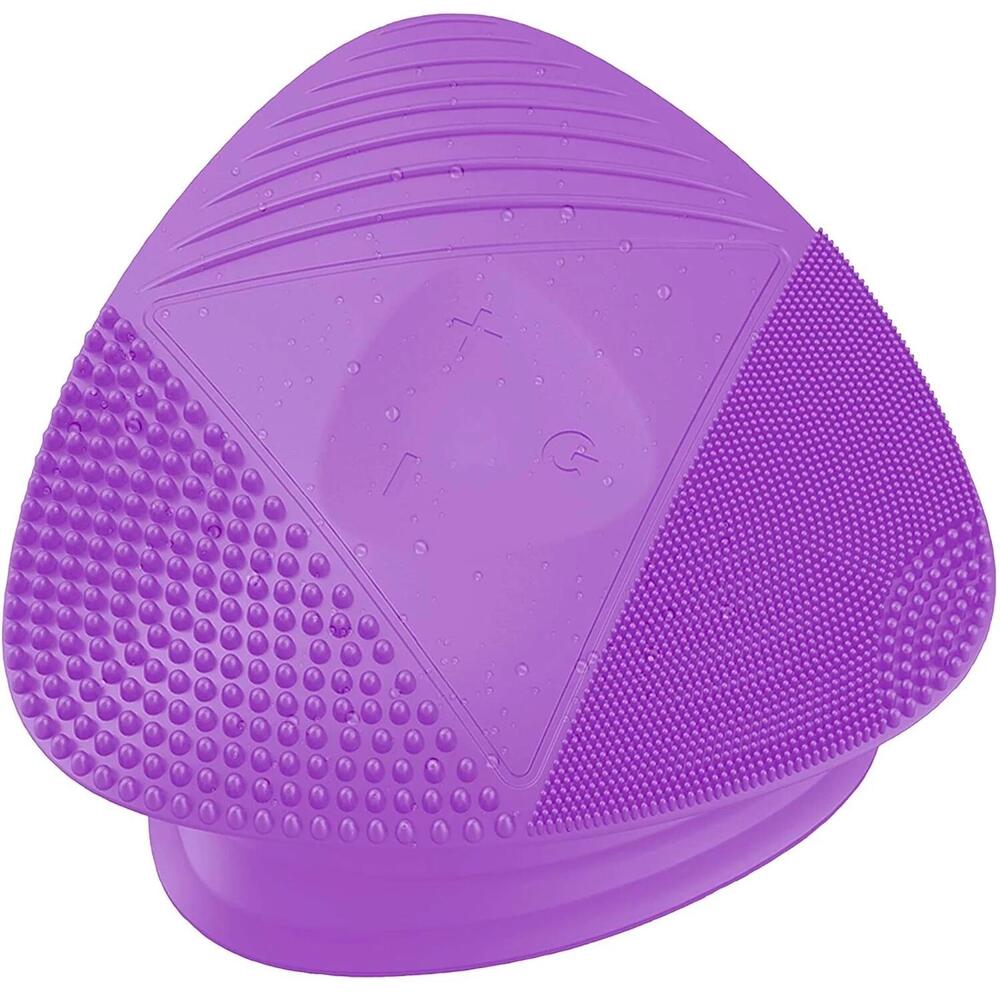 MicrodermGLO Silicone Sonic Facial Cleansing Brush - Best Beauty Massager Purple